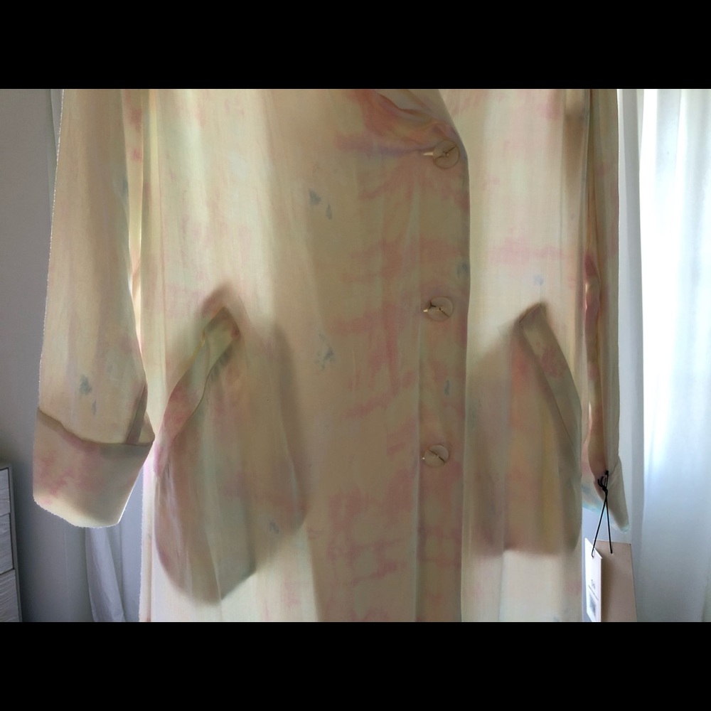 Something Navy Tie Dye Trench - Picture 5 of 9